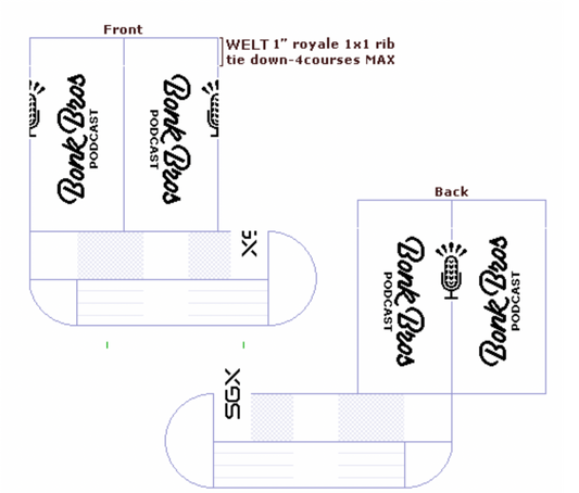 Bonk Bros White Socks